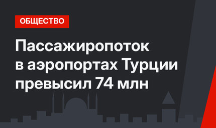 Пассажиропоток в аэропортах Турции превысил 74 млн