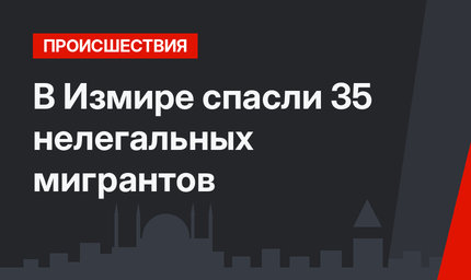 В Измире спасли 35 нелегальных мигрантов