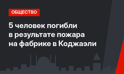 5 человек погибли в результате пожара на фабрике в Коджаэли