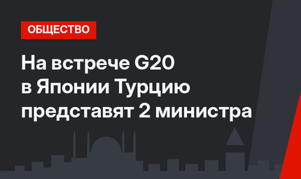 На встрече G20 в Японии Турцию представят 2 министра