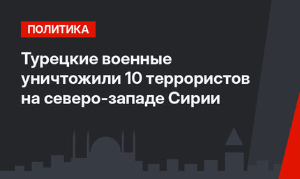 Турецкие военные уничтожили 10 террористов на северо-западе Сирии