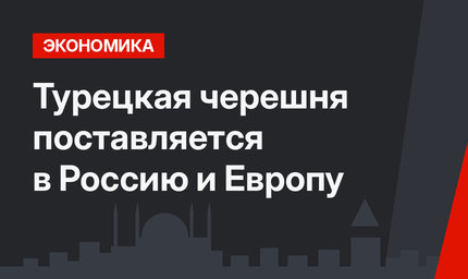 Турецкая черешня поставляется в Россию и Европу