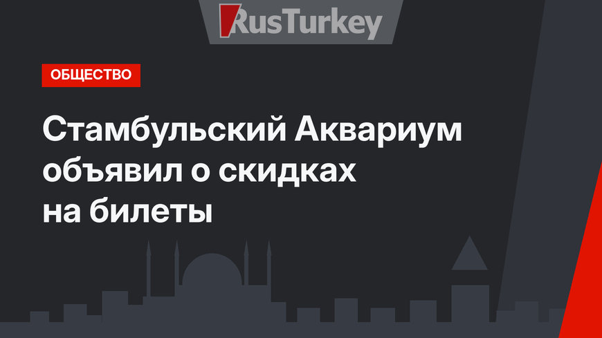 Стамбульский Аквариум объявил о скидках на билеты
