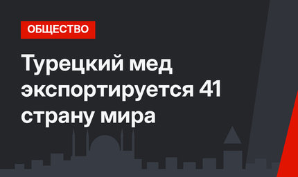 Турецкий мед экспортируется  41 страну мира