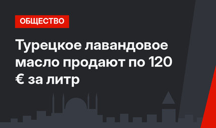 Турецкое лавандовое масло продают по 120 € за литр