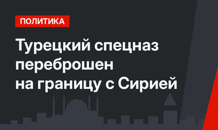 Турецкий спецназ переброшен на границу с Сирией
