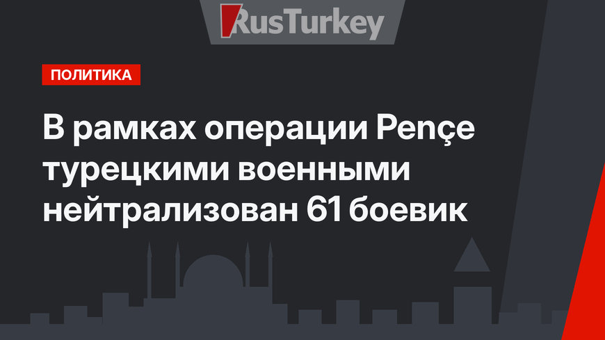 В рамках операции Pençe турецкими военными нейтрализован 61 боевик