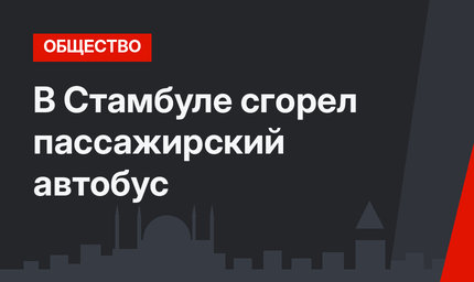 В Стамбуле сгорел пассажирский автобус