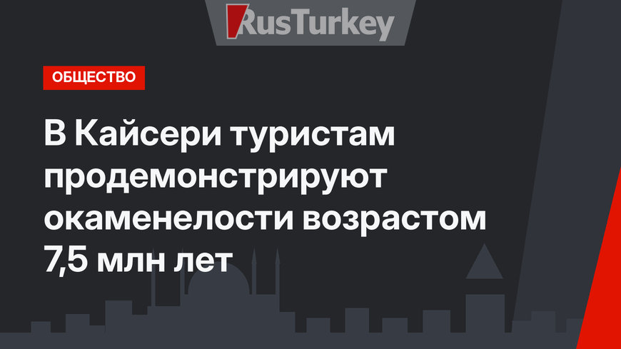 В Кайсери туристам продемонстрируют окаменелости возрастом 7,5 млн лет