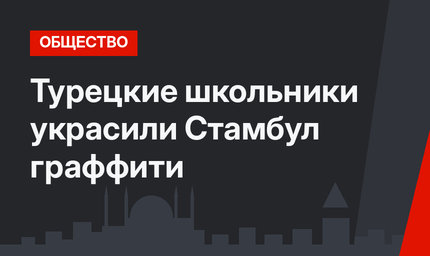 Турецкие школьники украсили Стамбул граффити