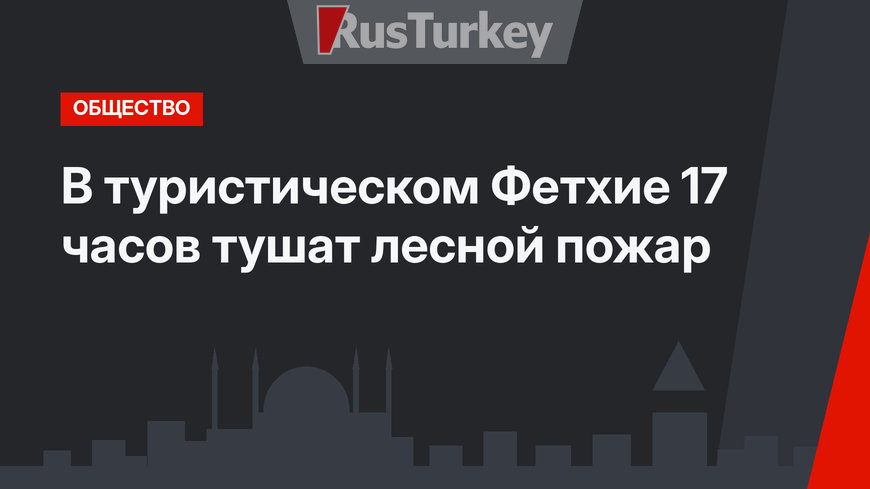 В туристическом Фетхие 17 часов тушат лесной пожар