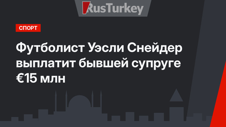 Футболист Уэсли Снейдер выплатит бывшей супруге  €15 млн
