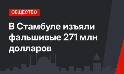 В Стамбуле изъяли фальшивые 271 млн долларов