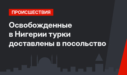 Освобожденные в Нигерии турки доставлены в посольство