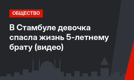 В Стамбуле девочка спасла жизнь 5-летнему брату (видео)