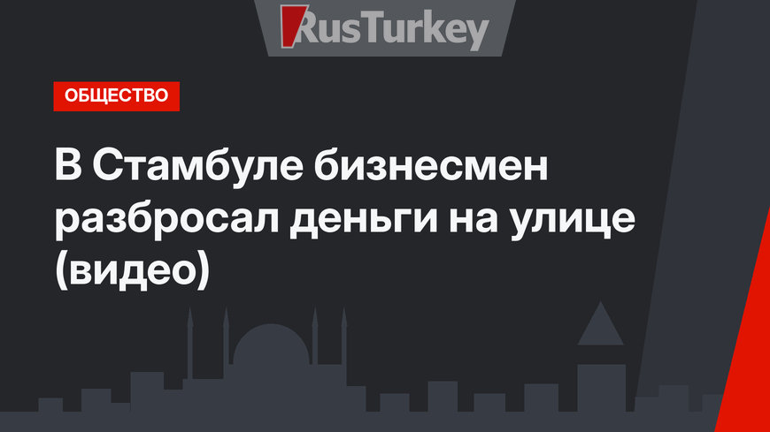 В Стамбуле бизнесмен разбросал деньги на улице (видео)