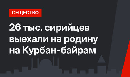26 тыс. сирийцев выехали на родину на Курбан-байрам
