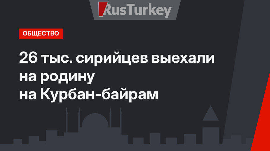 26 тыс. сирийцев выехали на родину на Курбан-байрам