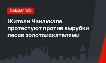 Жители Чанаккале протестуют против вырубки лесов золотоискателями