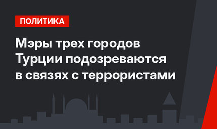 Мэры трех городов Турции подозреваются в связях с террористами