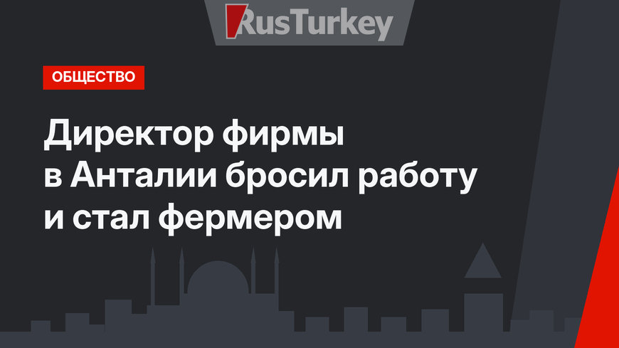 Директор фирмы в Анталии бросил работу и стал фермером