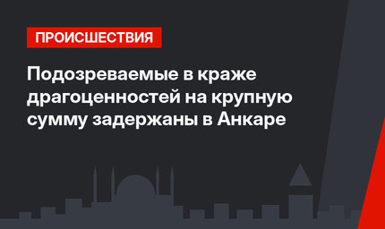 Подозреваемые в краже драгоценностей на крупную сумму задержаны в Анкаре