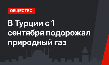 В Турции с 1 сентября подорожал природный газ