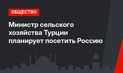 Министр сельского хозяйства Турции планирует посетить Россию