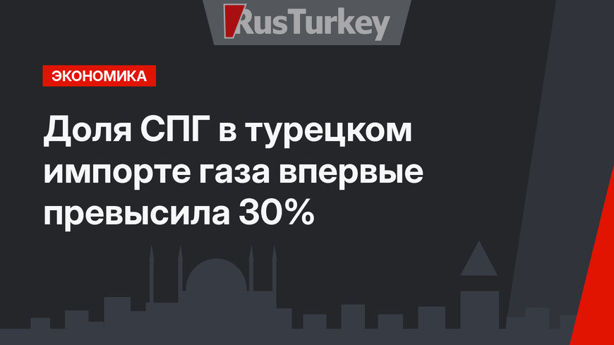 Доля СПГ в турецком импорте газа впервые превысила 30%