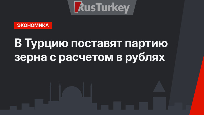 В Турцию поставят партию зерна с расчетом в рублях