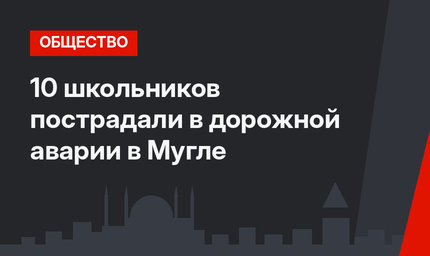 10 школьников пострадали в дорожной аварии в Мугле