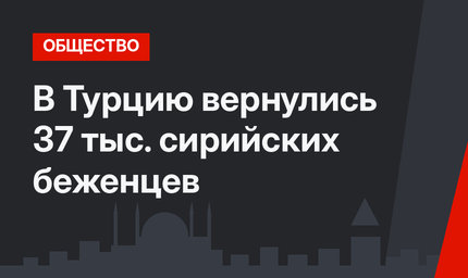 В Турцию вернулись 37 тыс. сирийских беженцев