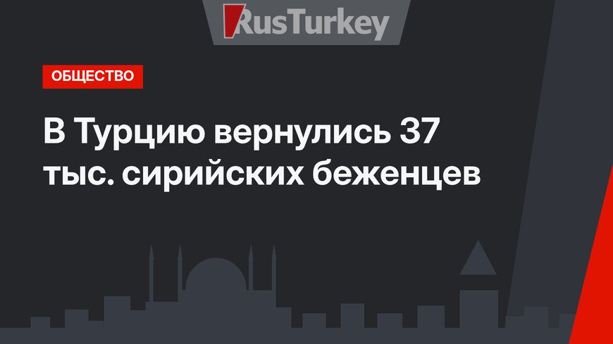 В Турцию вернулись 37 тыс. сирийских беженцев