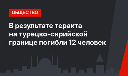 В результате теракта на турецко-сирийской границе погибли 12 человек