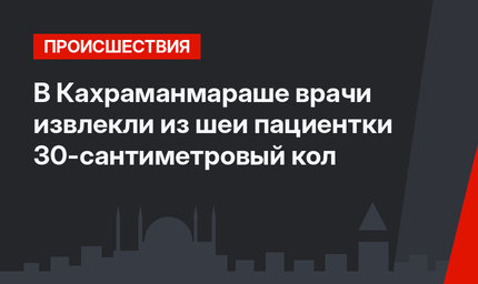 В Кахраманмараше врачи извлекли из шеи пациентки 30-сантиметровый кол