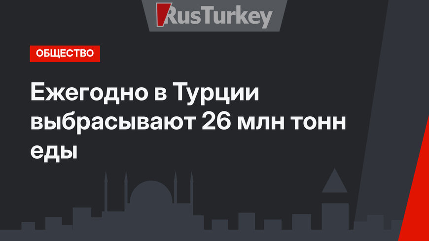 Ежегодно в Турции выбрасывают 26 млн тонн еды