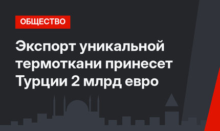 Экспорт уникальной термоткани принесет Турции 2 млрд евро