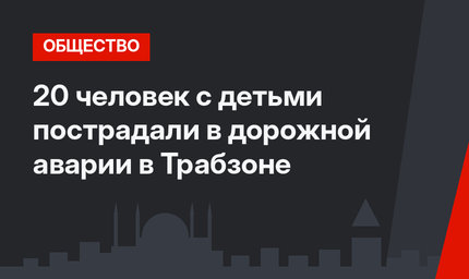 20 человек с детьми пострадали в дорожной аварии в Трабзоне