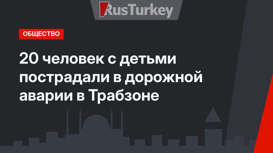 20 человек с детьми пострадали в дорожной аварии в Трабзоне