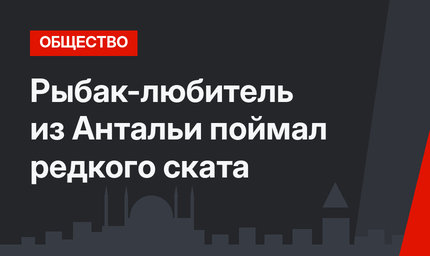 Рыбак-любитель из Антальи поймал редкого ската