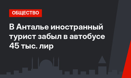В Анталье иностранный турист забыл в автобусе 45 тыс. лир
