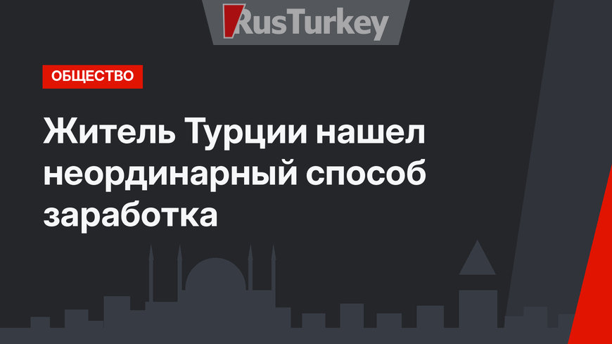 Житель Турции нашел неординарный способ заработка