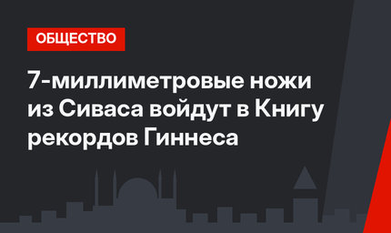 7-миллиметровые ножи из Сиваса войдут в Книгу рекордов Гиннеса