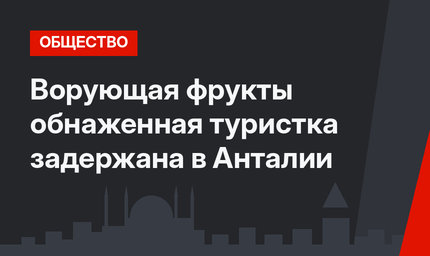 Ворующая фрукты обнаженная туристка задержана в Анталии
