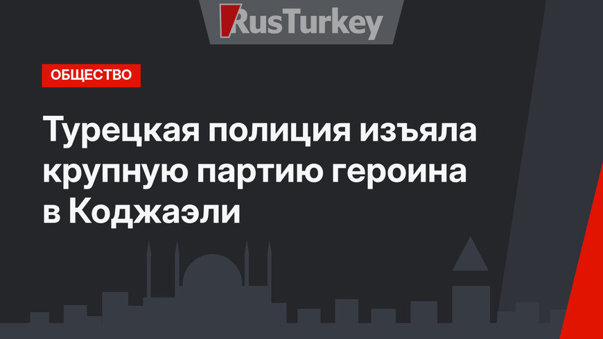 Турецкая полиция изъяла крупную партию героина в Коджаэли