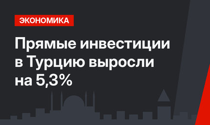 Прямые инвестиции в Турцию выросли на 5,3%