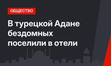 В турецкой Адане бездомных поселили в отели