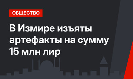 В Измире изъяты артефакты на сумму 15 млн лир