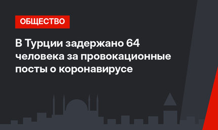 В Турции задержано 64 человека за провокационные посты о коронавирусе