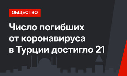 Число погибших от коронавируса в Турции достигло 21